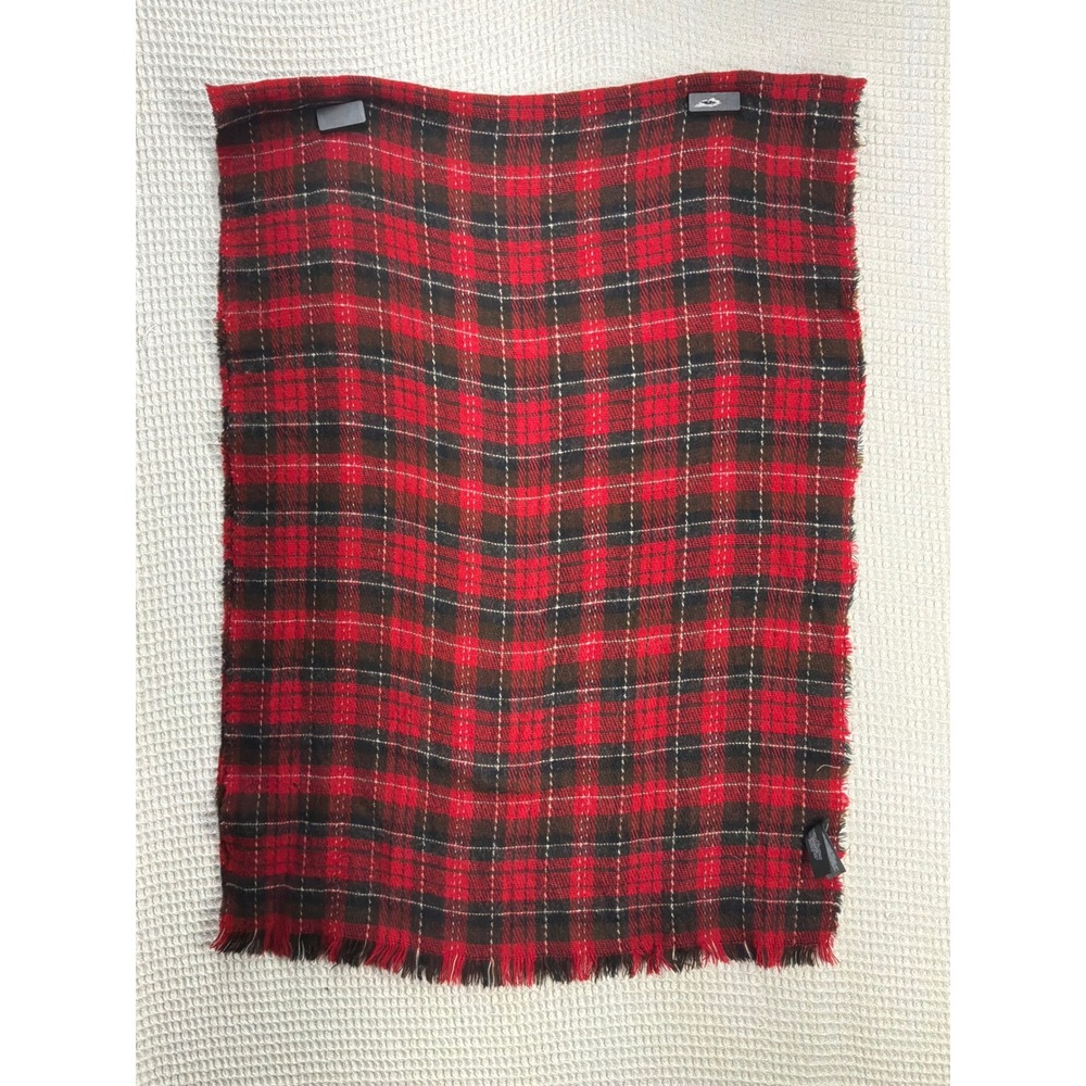 Cabincore Unisex Primark Plaid Blanket Scarf OS Red Black